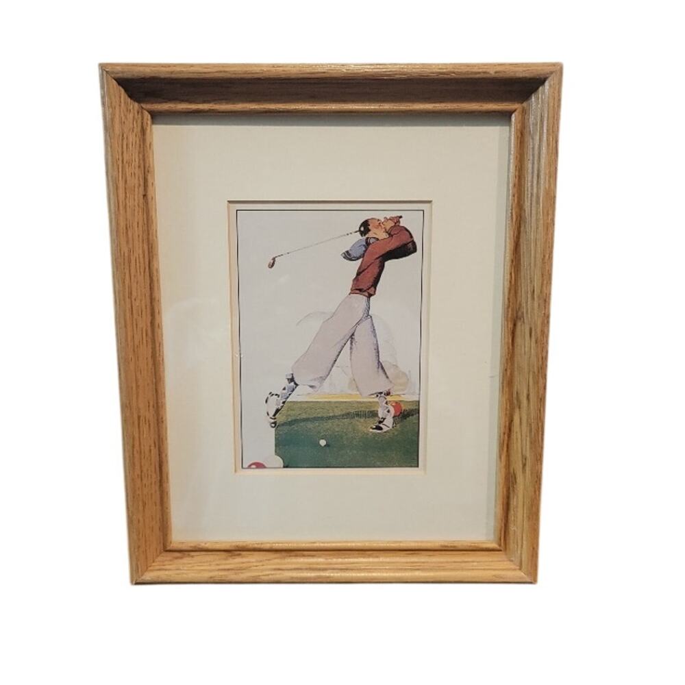Golf Player Wall Art Female Caricature‎ Rene Vincent Whimisical Sweden Artwork